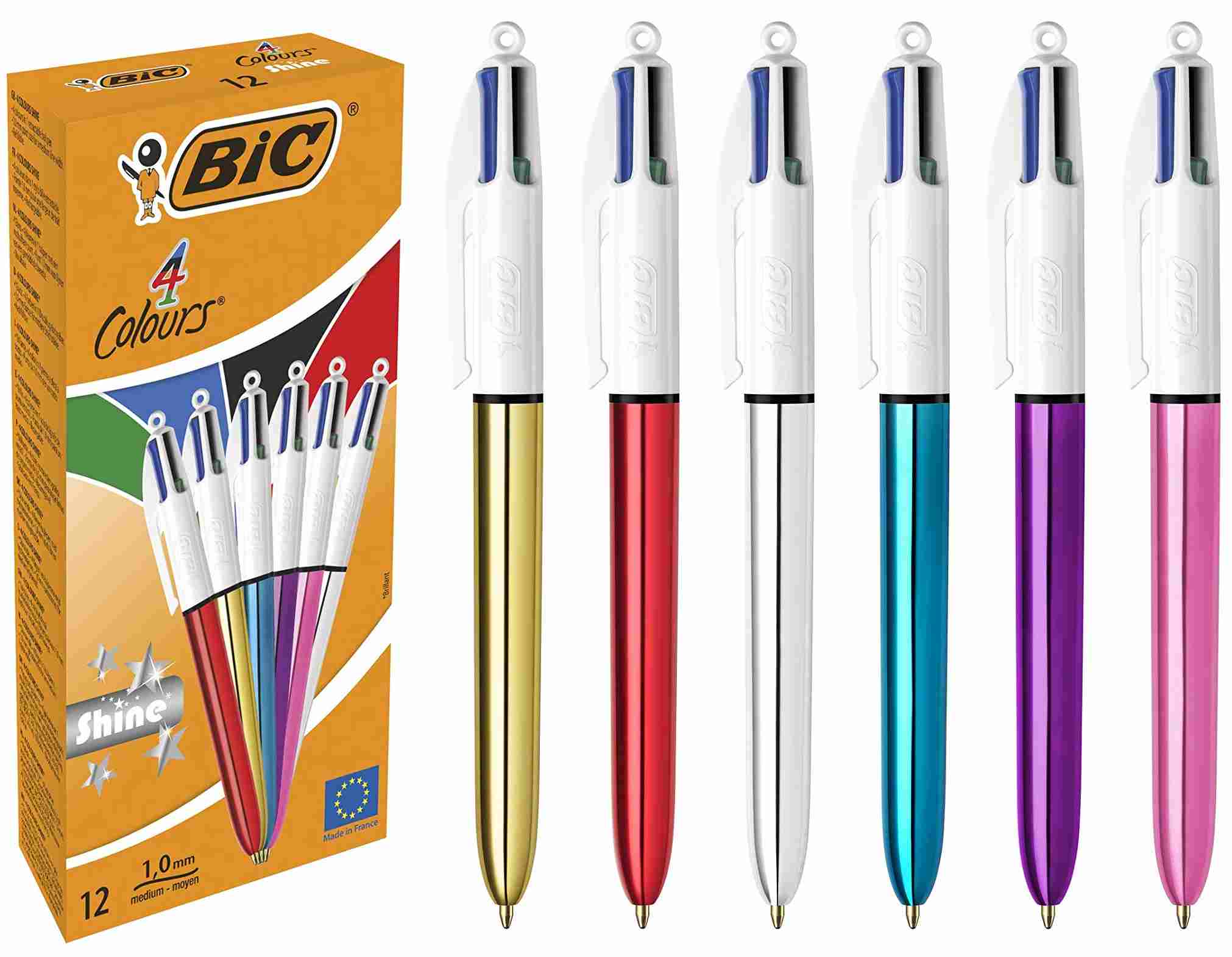 Bolígrafo Bic <br>4 colores Shine